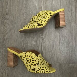 Brazilian heeled yellow sandals